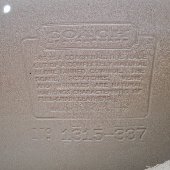 SOLD*** Vintage Coach City Bag 9890, EUC in Bone - Picture 10 of 10